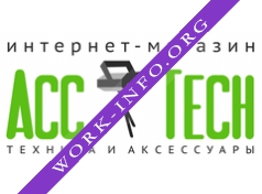 Логотип компании AccTech, магазин музыкального и светового оборудования