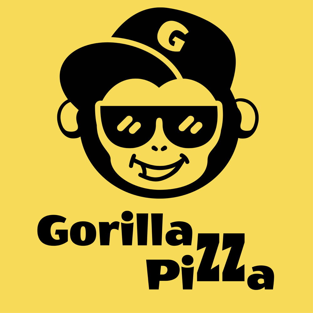 Логотип компании Горилаз Пицца Вишневое